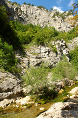 Большой каньон Крыма. Речка Аузун-Узень. Вид на Ай-Петри